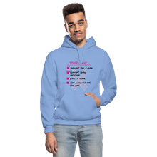 Load image into Gallery viewer, Breast Cancer Awareness To Do List - Adult Hoodie - carolina blue