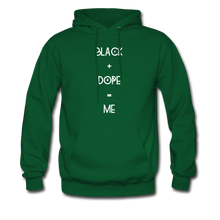 Load image into Gallery viewer, Black and Dope Unisex Hoodie - forest green