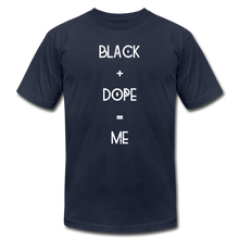Load image into Gallery viewer, Black and Dope Unisex T-shirt - navy