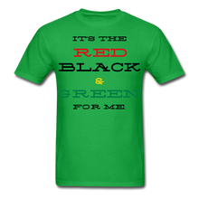Load image into Gallery viewer, Red Black & Green for ME Unisex T-Shirt - bright green