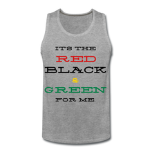 Load image into Gallery viewer, Red Black and Green for ME - Men’s Tank - heather gray
