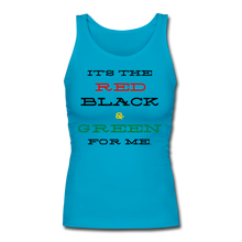 Load image into Gallery viewer, Red Black and Green for ME - Women's Tank - turquoise