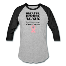 Load image into Gallery viewer, Check the GIRLS Ringer - heather gray/black