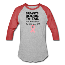 Load image into Gallery viewer, Check the GIRLS Ringer - heather gray/red