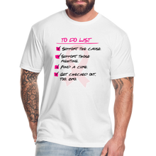 Load image into Gallery viewer, Breast Cancer Awareness To Do List - Unisex T-Shirt - white