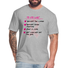 Load image into Gallery viewer, Breast Cancer Awareness To Do List - Unisex T-Shirt - heather gray