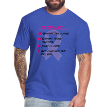 Load image into Gallery viewer, Breast Cancer Awareness To Do List - Unisex T-Shirt - heather royal