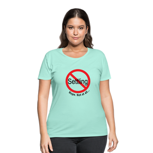 No Settling Curvy T-Shirt - mint