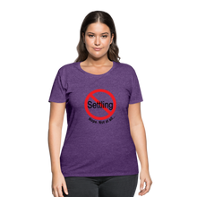 Load image into Gallery viewer, No Settling Curvy T-Shirt - heather purple
