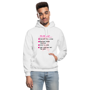 Breast Cancer Awareness To Do List - Adult Hoodie - white