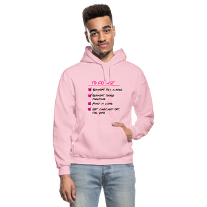 Breast Cancer Awareness To Do List - Adult Hoodie - light pink