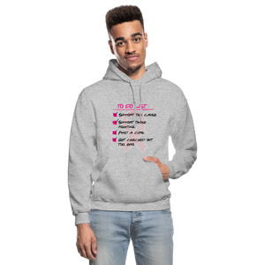 Breast Cancer Awareness To Do List - Adult Hoodie - heather gray