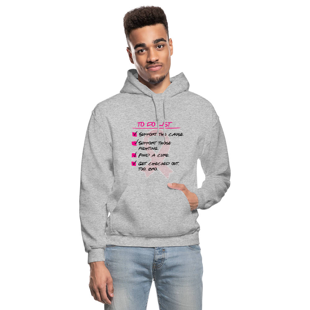 Breast Cancer Awareness To Do List - Adult Hoodie - heather gray