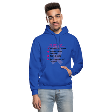 Load image into Gallery viewer, Breast Cancer Awareness To Do List - Adult Hoodie - royal blue
