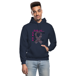 Breast Cancer Awareness To Do List - Adult Hoodie - navy