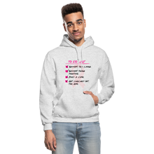 Load image into Gallery viewer, Breast Cancer Awareness To Do List - Adult Hoodie - light heather gray
