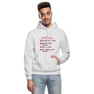 Breast Cancer Awareness To Do List - Adult Hoodie - light heather gray