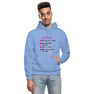 Breast Cancer Awareness To Do List - Adult Hoodie - carolina blue