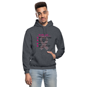 Breast Cancer Awareness To Do List - Adult Hoodie - charcoal gray