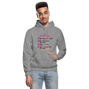 Breast Cancer Awareness To Do List - Adult Hoodie - graphite heather