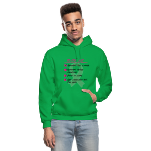 Breast Cancer Awareness To Do List - Adult Hoodie - kelly green