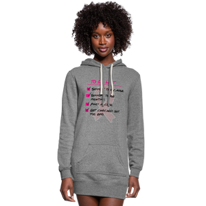 Breast Cancer Awareness Women's Hoodie Dress - heather gray