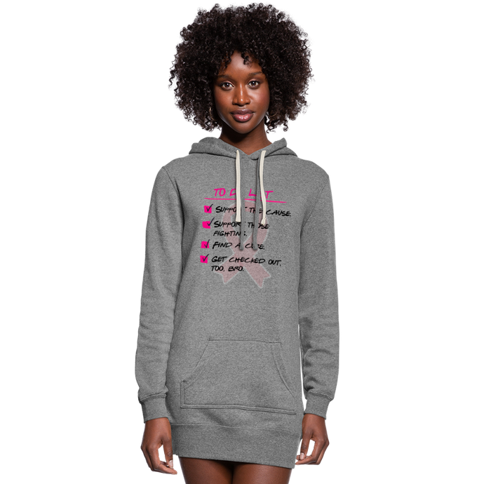 Breast Cancer Awareness Women's Hoodie Dress - heather gray