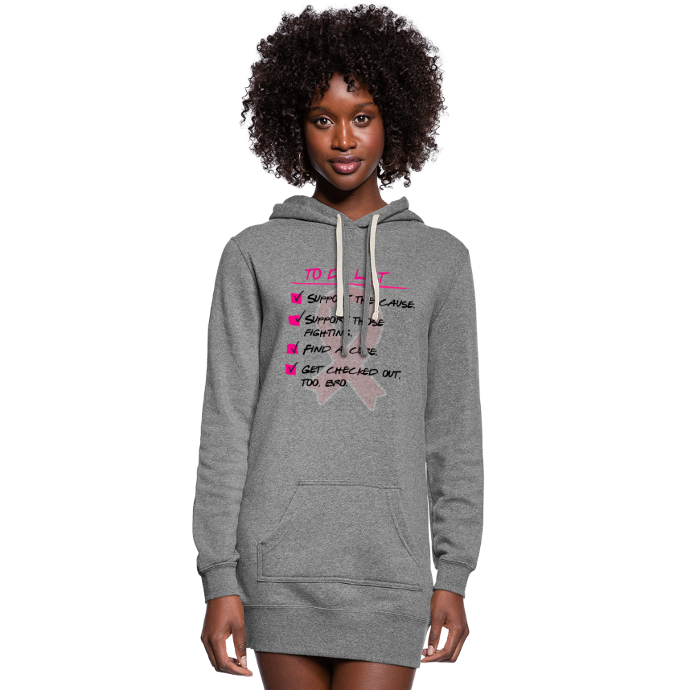 Breast Cancer Awareness Women's Hoodie Dress - heather gray