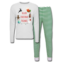 Load image into Gallery viewer, Unisex Ugly Pajamas - white/green stripe
