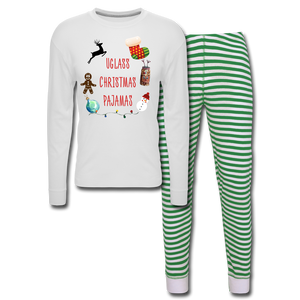 Unisex Ugly Pajamas - white/green stripe