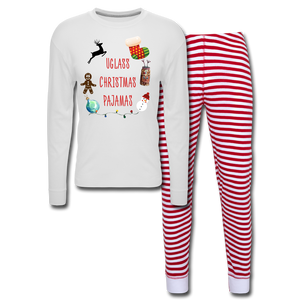 Unisex Ugly Pajamas - white/red stripe