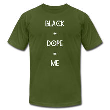 Load image into Gallery viewer, Black and Dope Unisex T-shirt - olive
