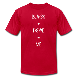 Black and Dope Unisex T-shirt - red