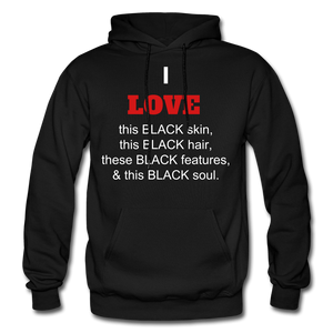 I LOVE BLACK Hoodie - black