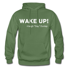 Load image into Gallery viewer, Wake Up Adult Hoodie - military green
