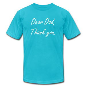 Dear Dad - Thank you - turquoise