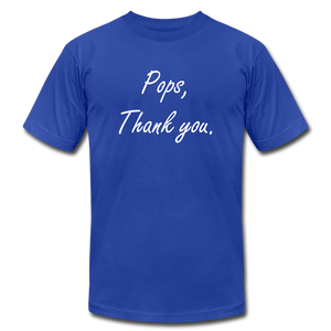 Pops - Thank you - royal blue