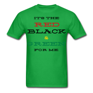 Red Black & Green for ME Unisex T-Shirt - bright green