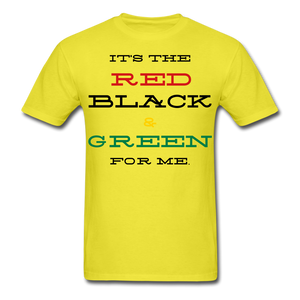 Red Black & Green for ME Unisex T-Shirt - yellow