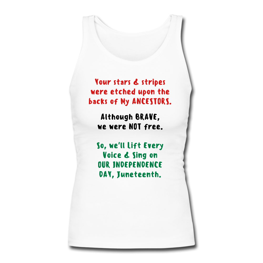 Stars and Stripes - Women's Fitted Tank - white