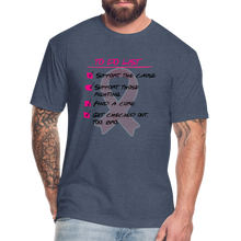 Load image into Gallery viewer, Breast Cancer Awareness To Do List - Unisex T-Shirt - heather navy
