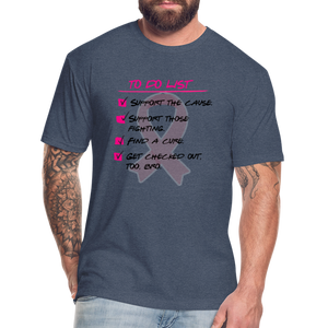 Breast Cancer Awareness To Do List - Unisex T-Shirt - heather navy