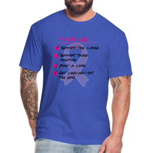 Breast Cancer Awareness To Do List - Unisex T-Shirt - heather royal