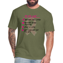 Load image into Gallery viewer, Breast Cancer Awareness To Do List - Unisex T-Shirt - heather military green
