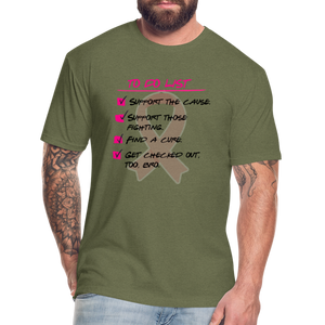 Breast Cancer Awareness To Do List - Unisex T-Shirt - heather military green