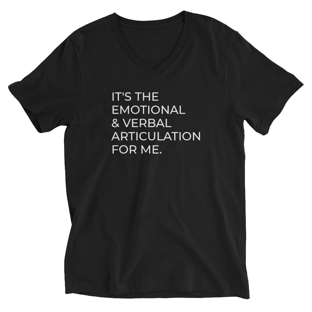 Emotional and Verbal Articulate V-Neck T-Shirt